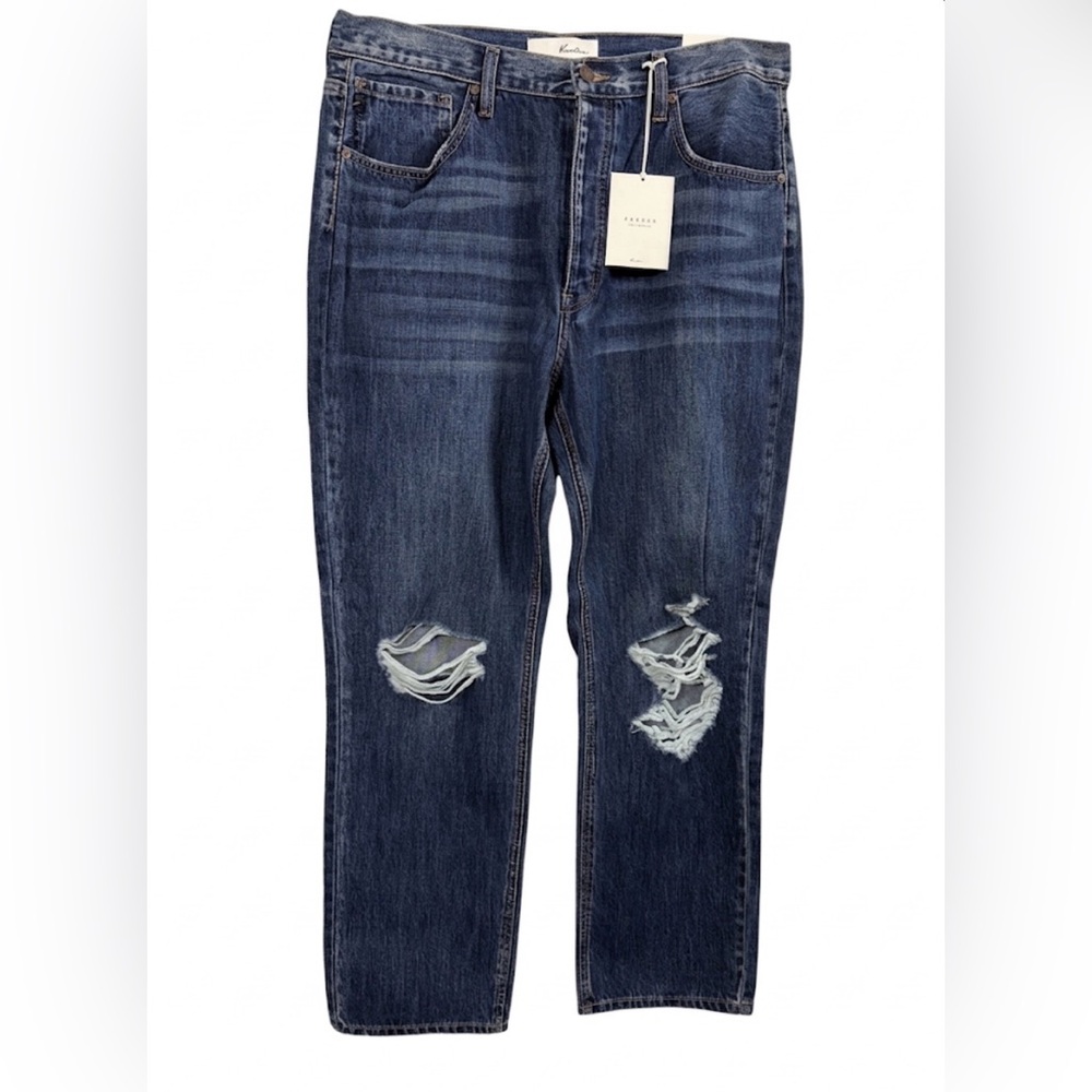 NWT Kancan 90's Boyfriend High Rise Distressed Jeans 15/31 Button Fly
